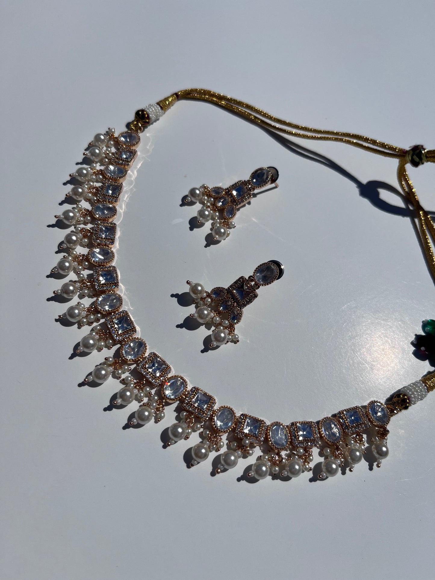 Square Circle Kundan Set