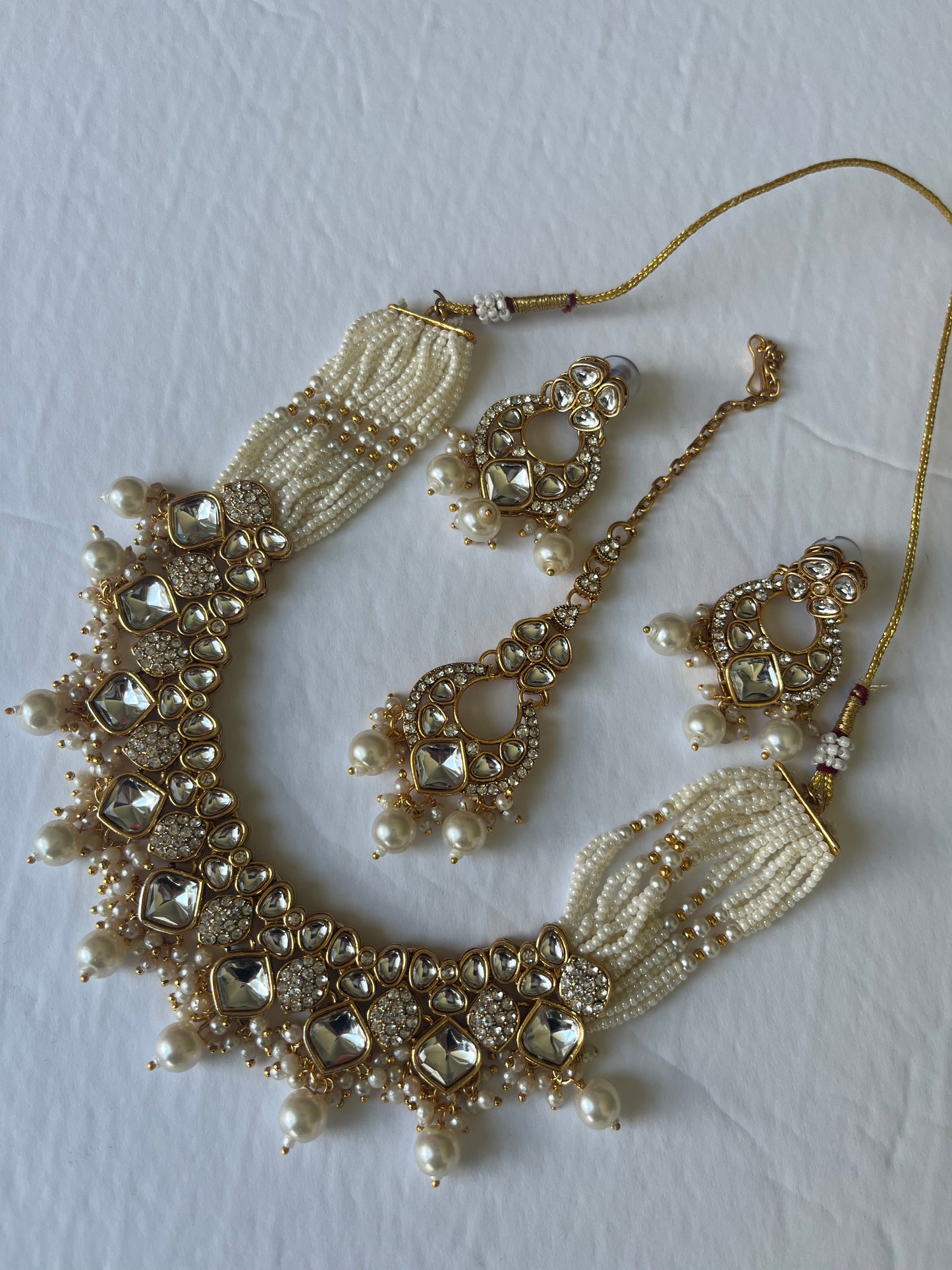 Faux Kundan Pearl Set
