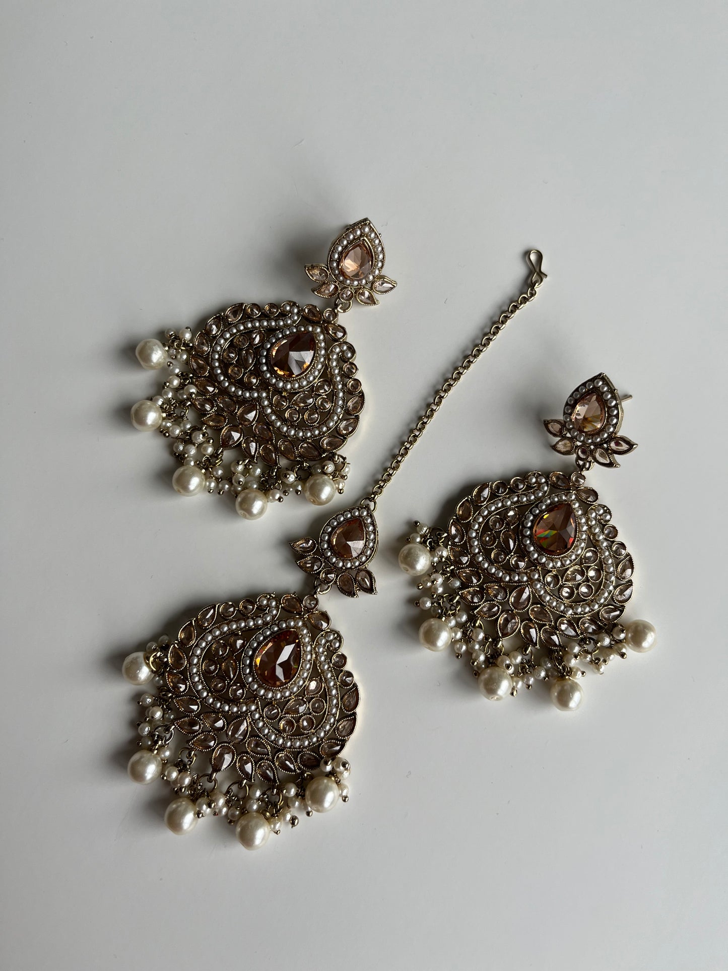 Heart Polki Earring Tikka