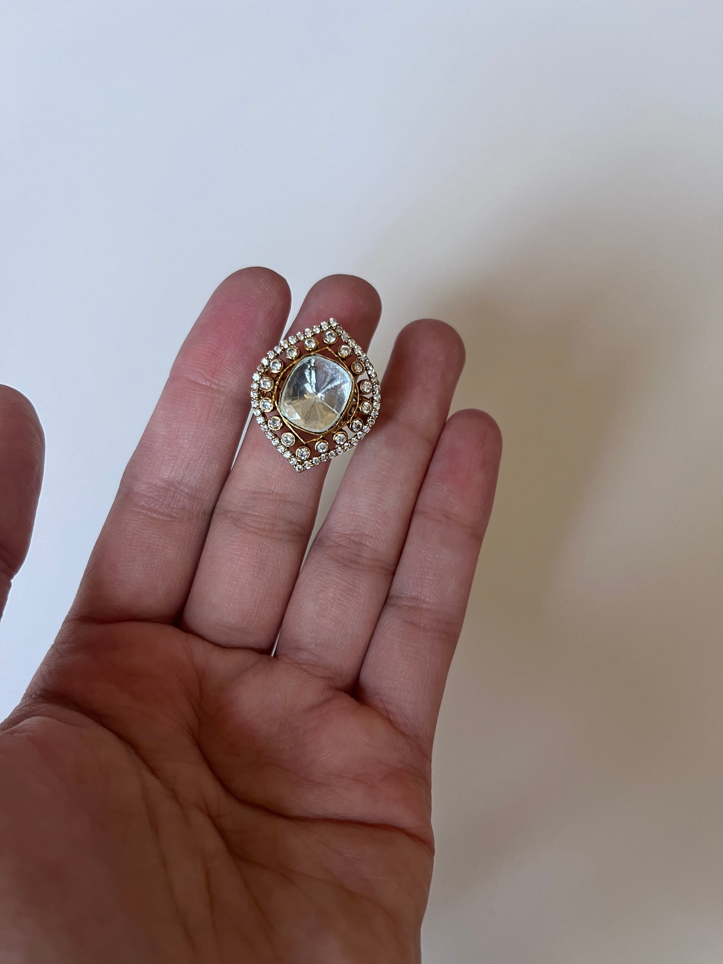 Kundan Crystal Ring