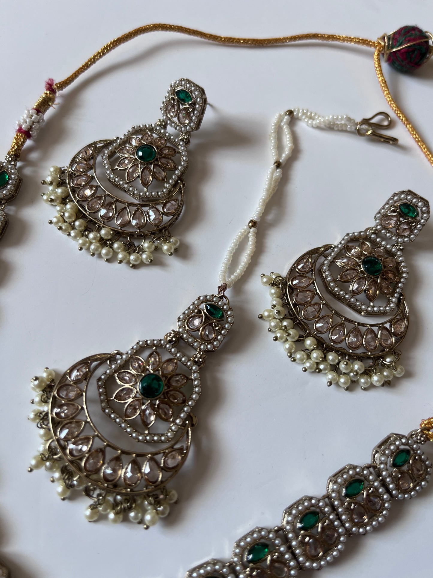 Dark Emerald Green Small Polki Set