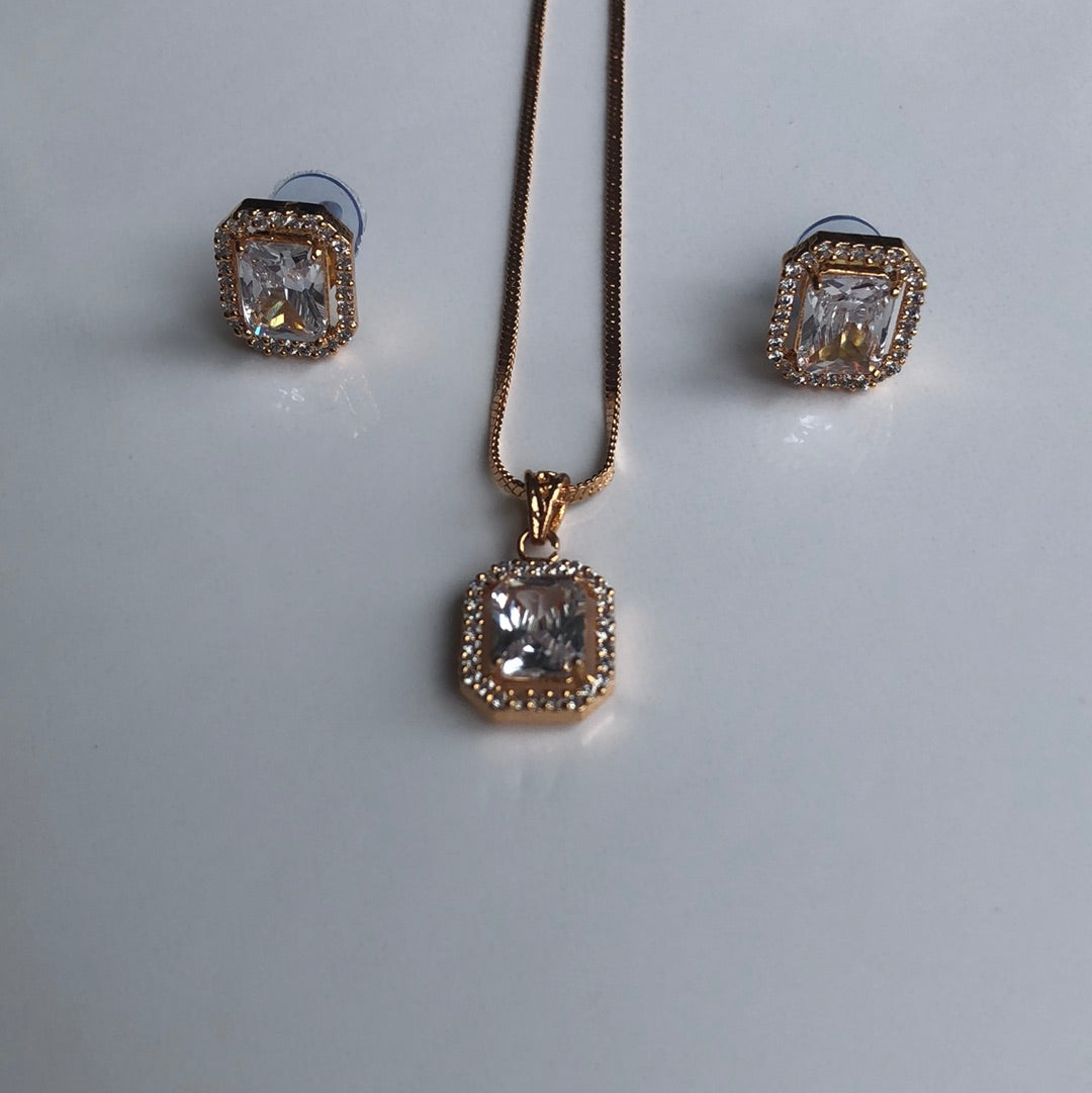 Crystal Necklace Earrings