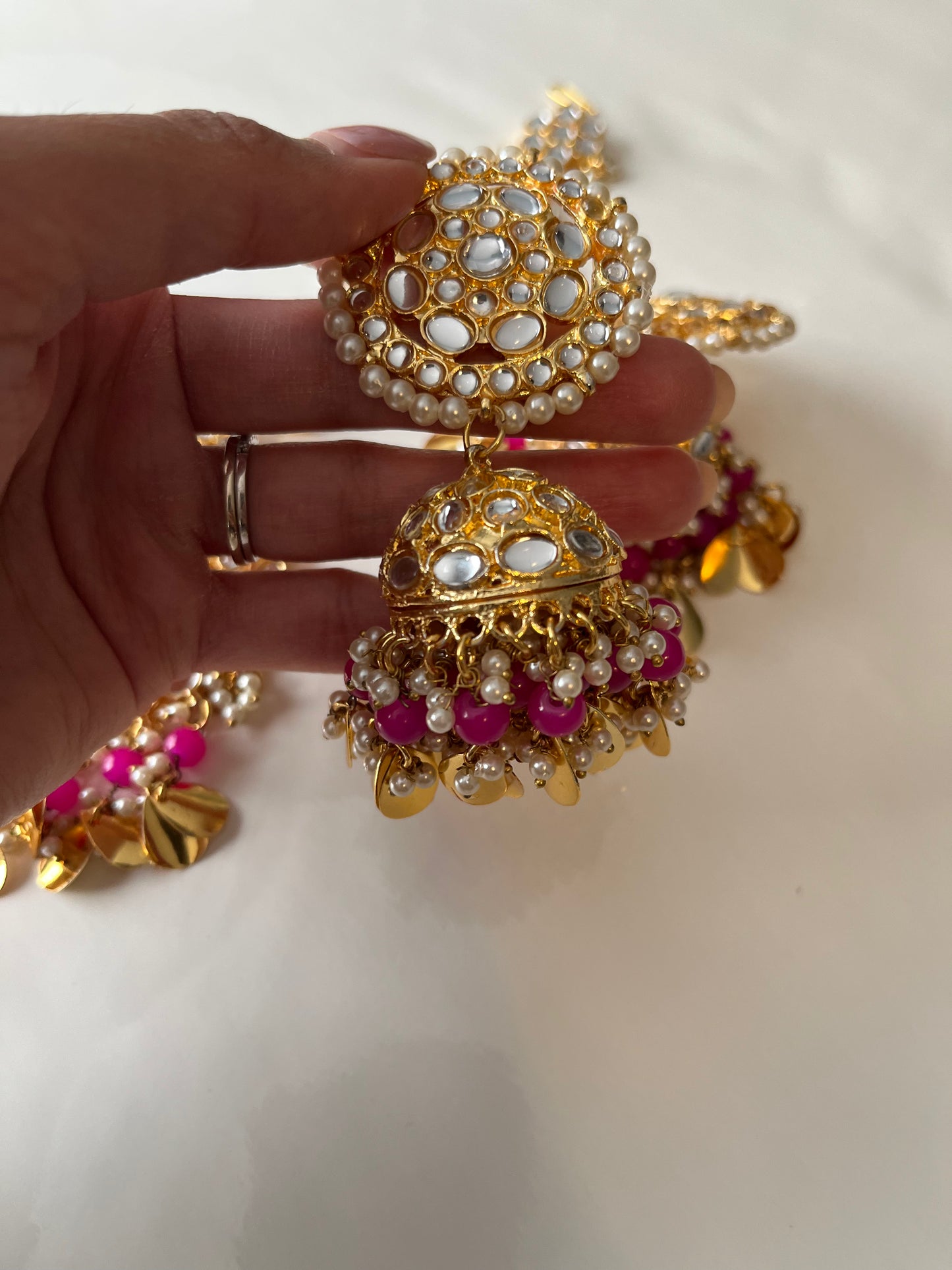 Hot Pink Oversized Jumke and Tikka