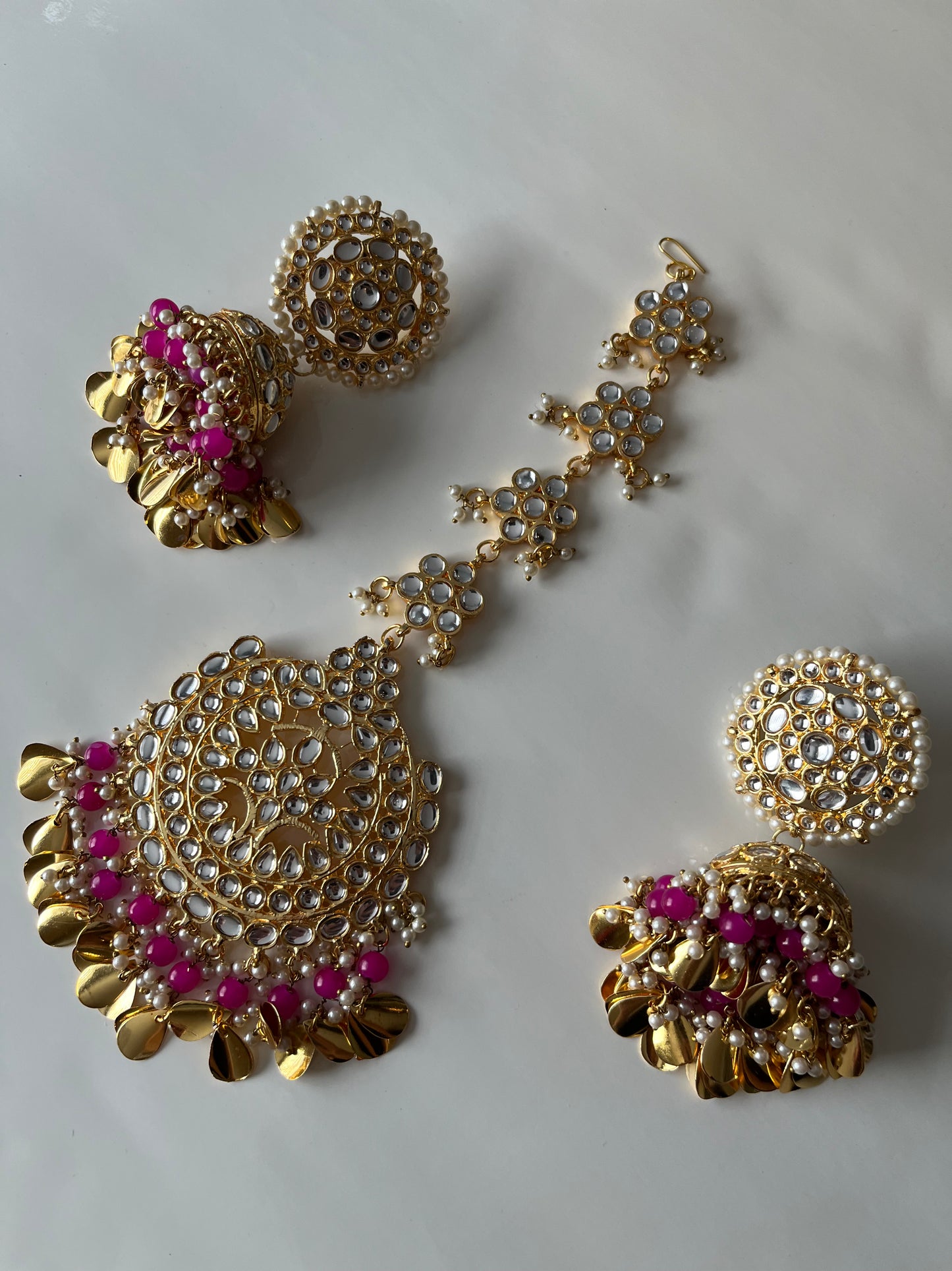 Hot Pink Oversized Jumke and Tikka
