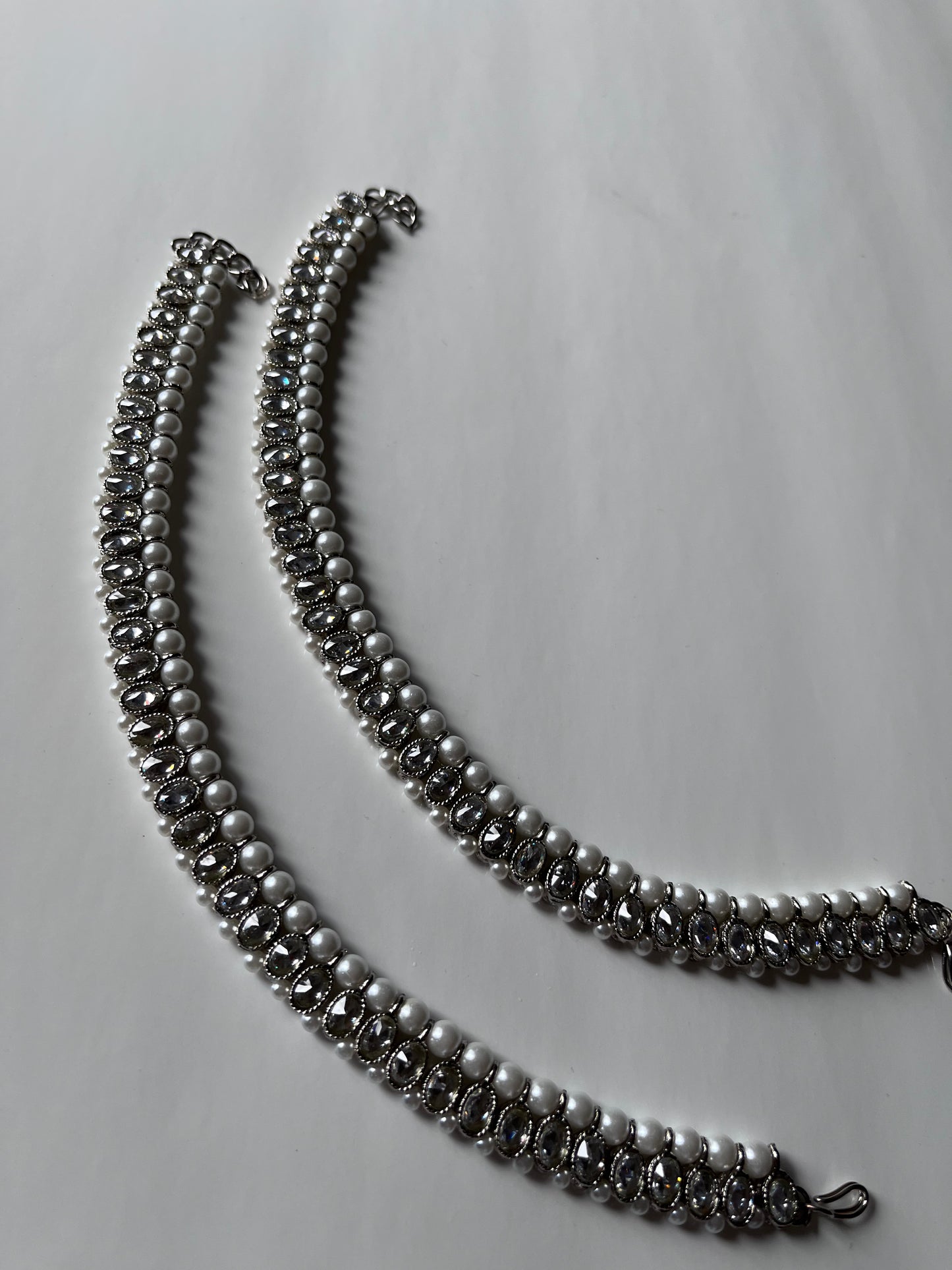 Silver Oval Payal Anklet