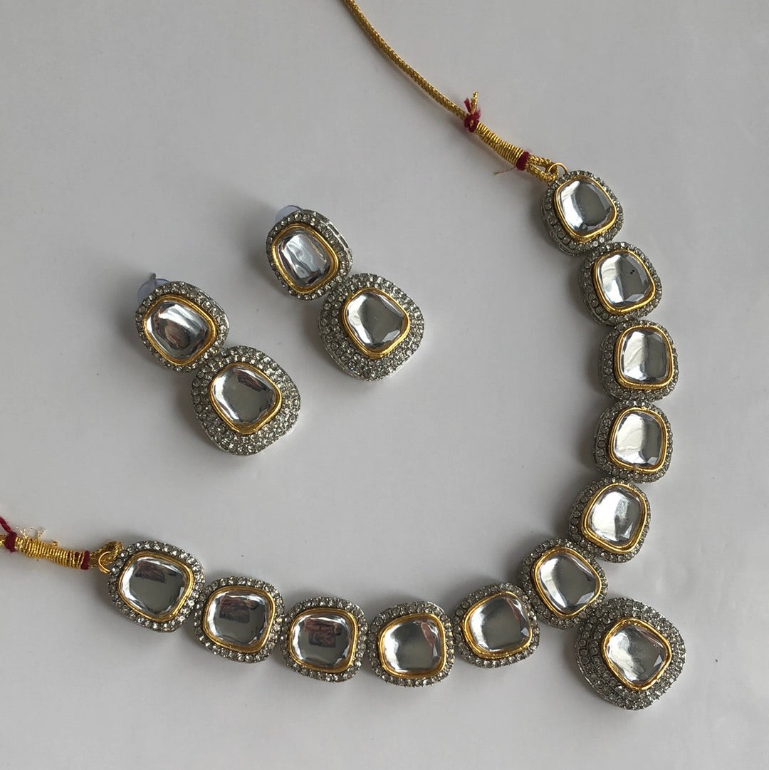 Stone Necklace Earring Set