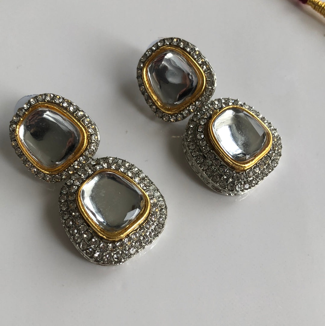 Stone Necklace Earring Set
