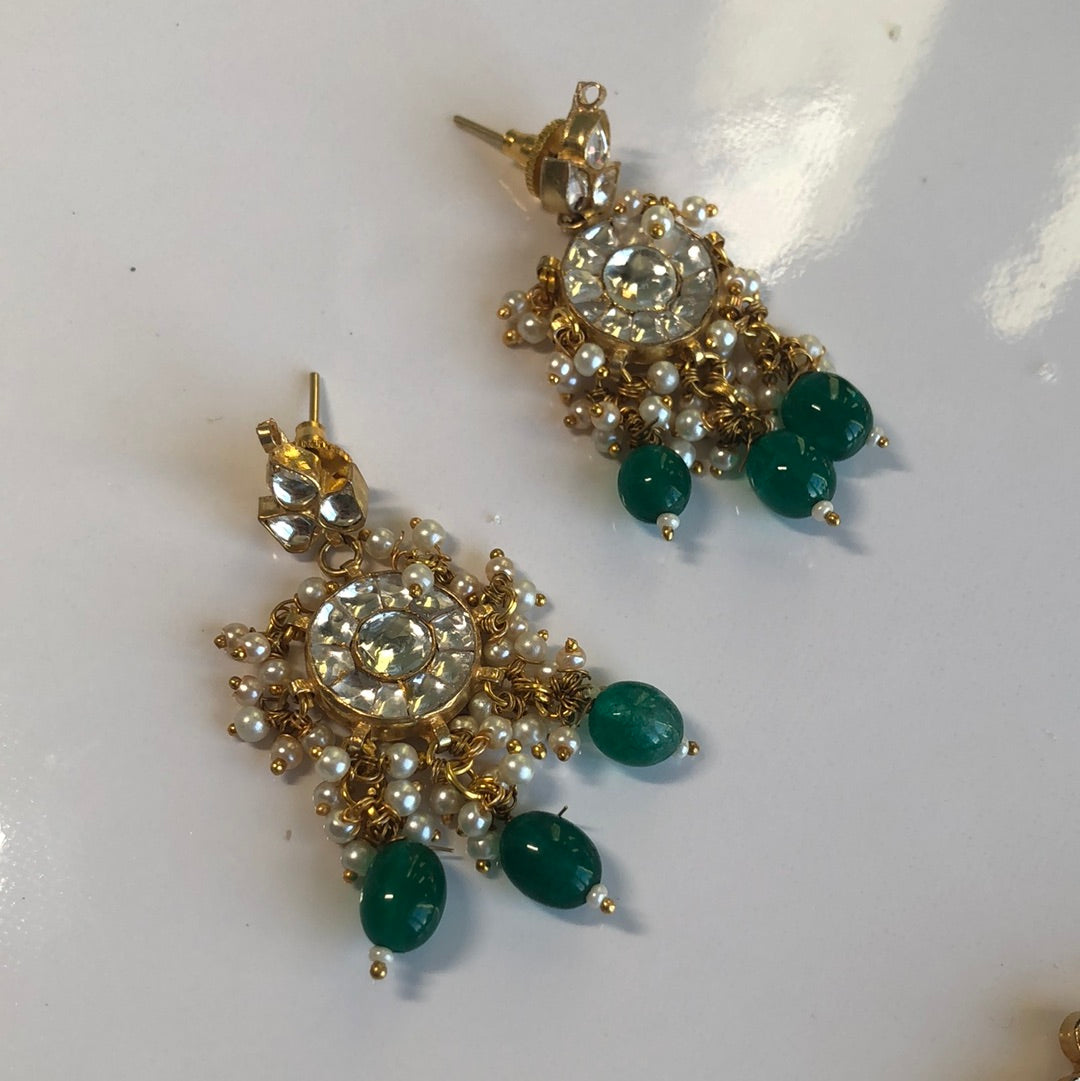 Pachi Kundan Emerald Choker Set