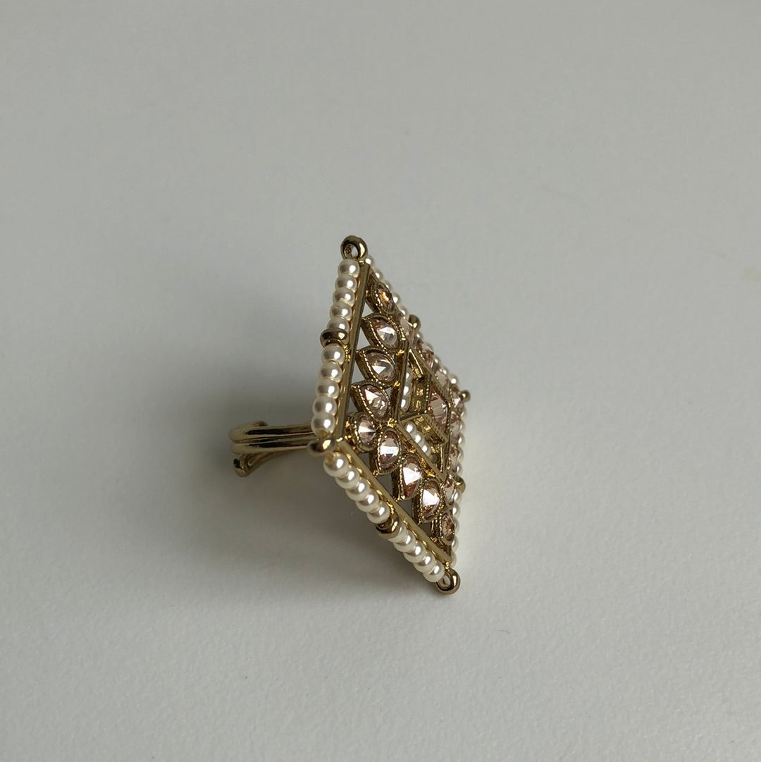 Diamond Pearl Ring
