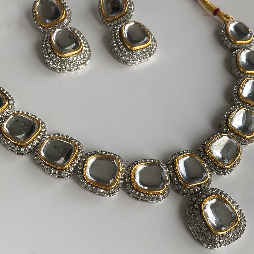 Stone Necklace Earring Set
