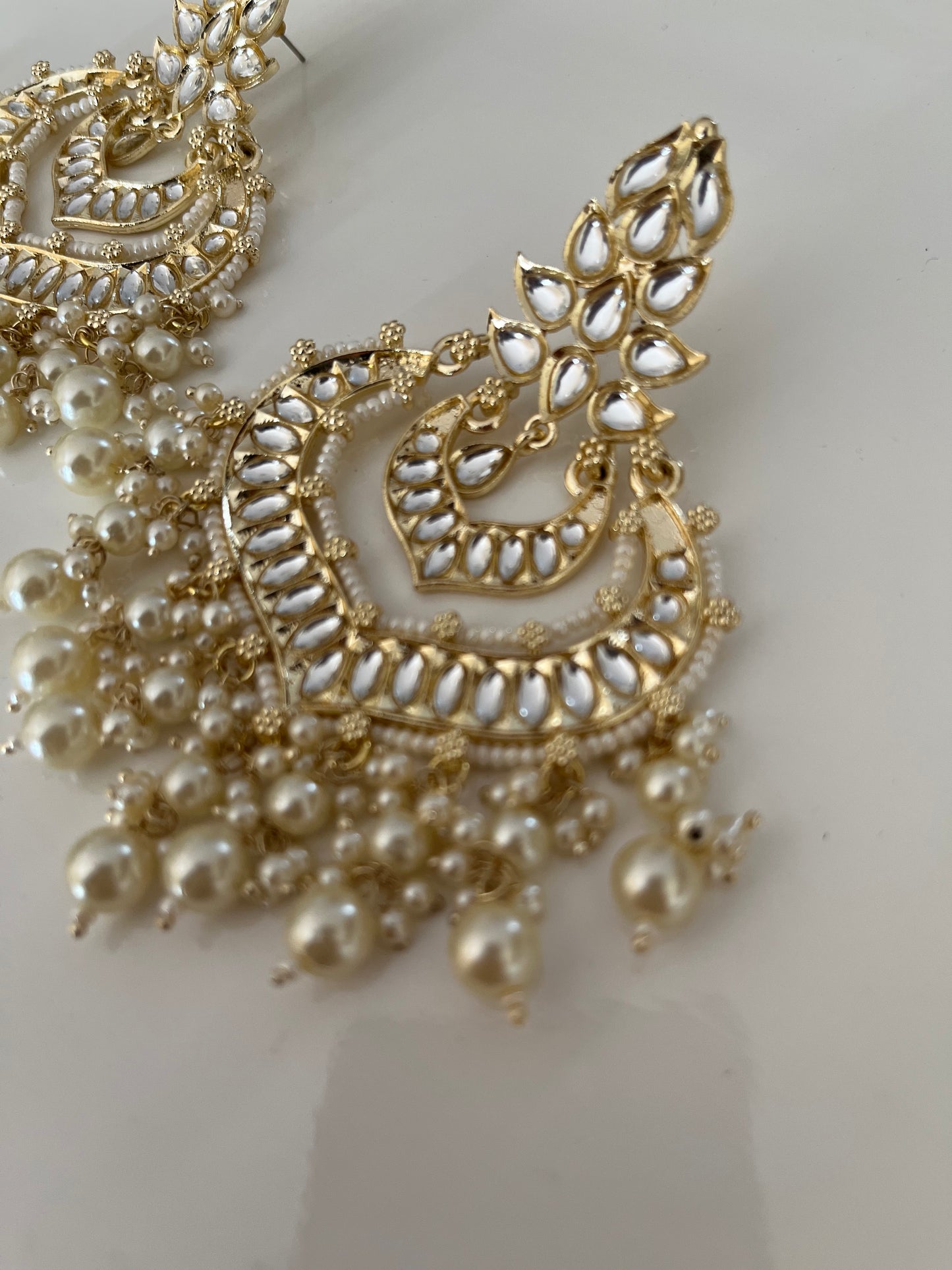 Pearl Chandbali Earrings