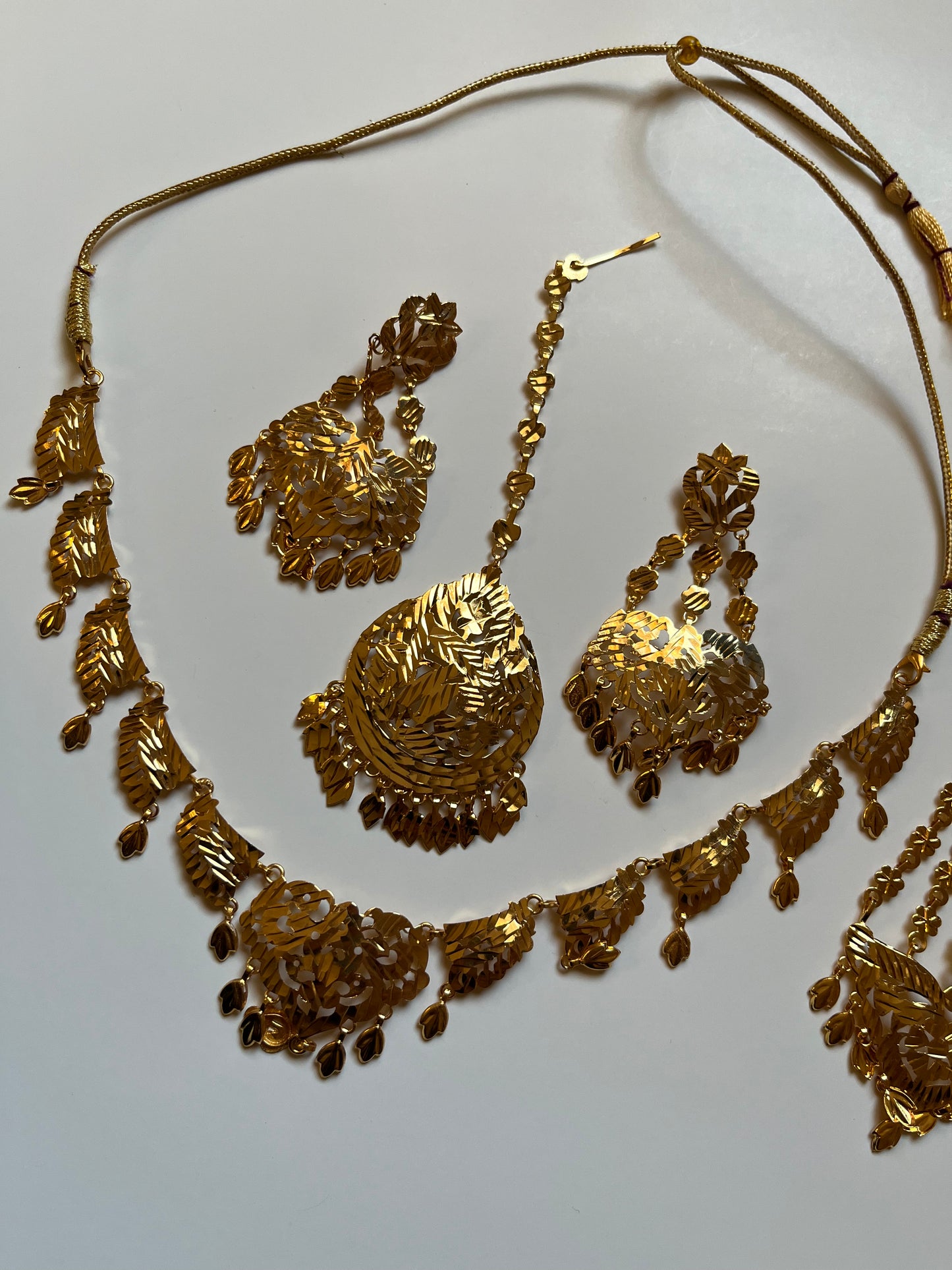 Faux Gold Foil Necklace Passa Set