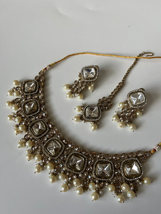 Gold Polki Kundan Set