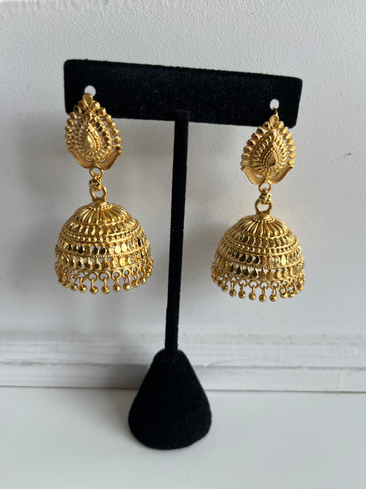 Teardrop 22k Faux Gold Jumka