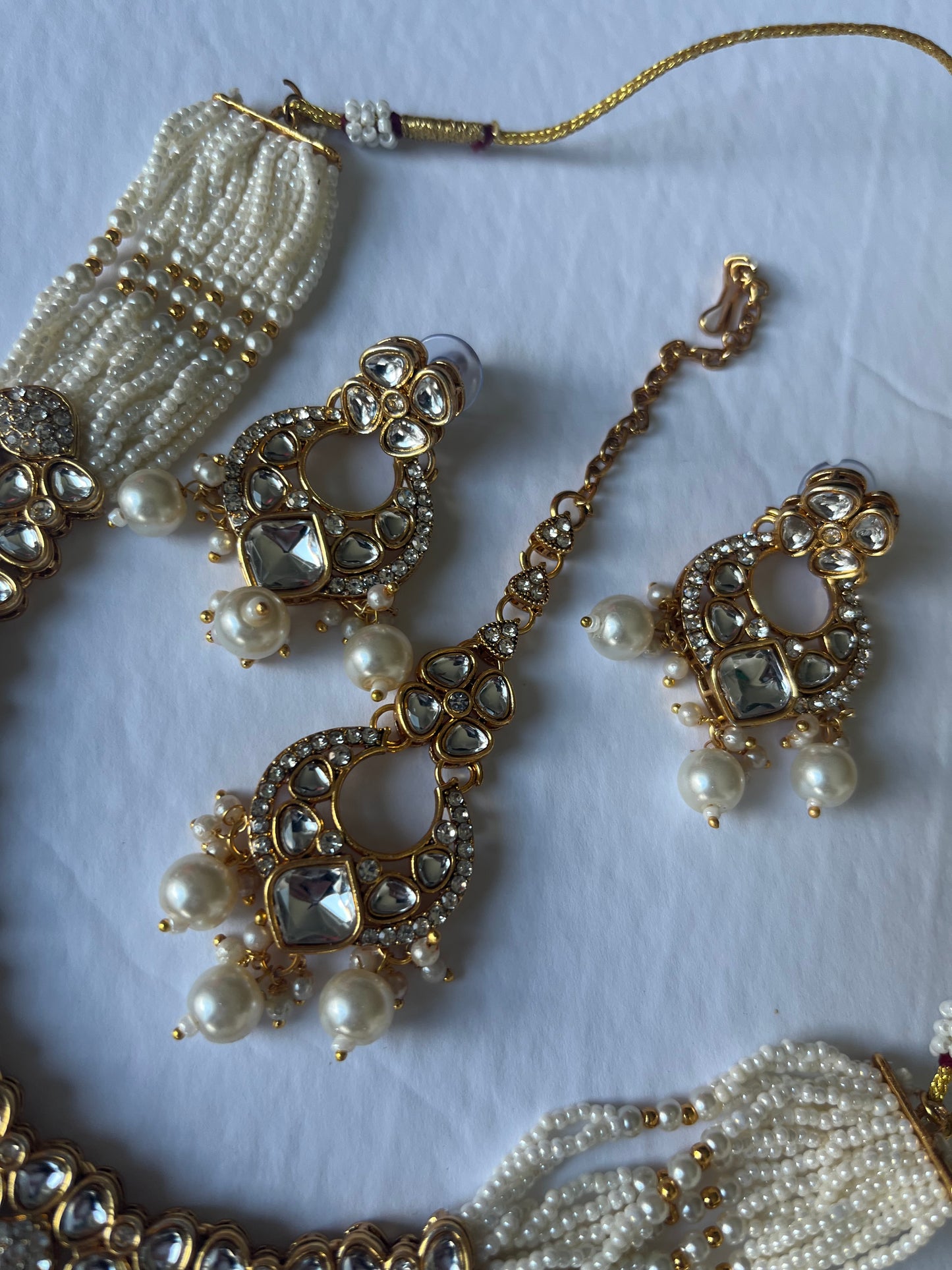 Faux Kundan Pearl Set