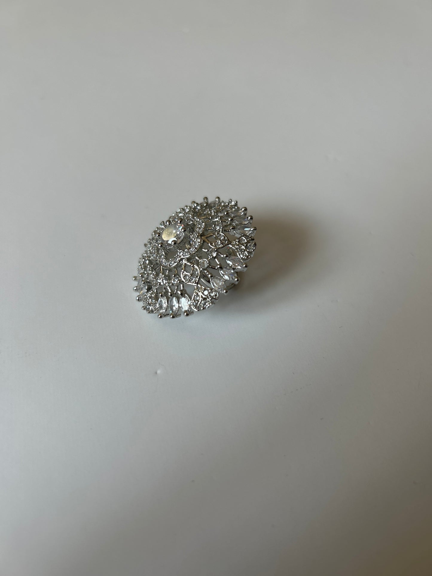 Starburst Statement Silver Ring