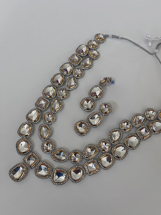 Faux kundan double set