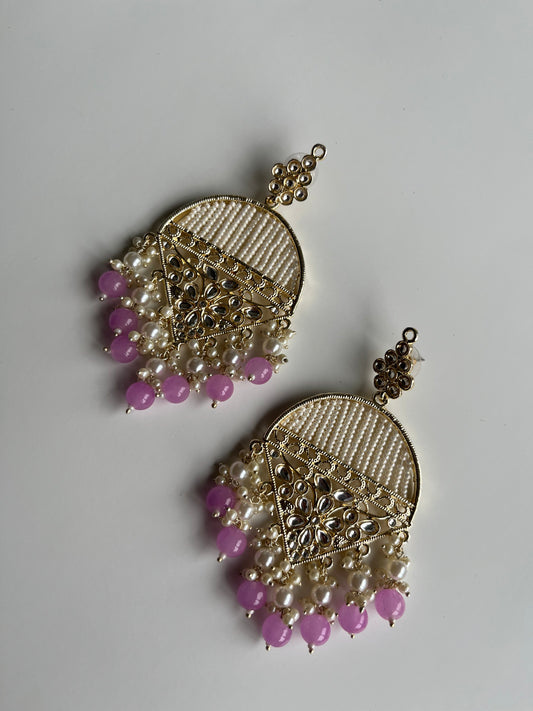 Lavender Pearl Earrings