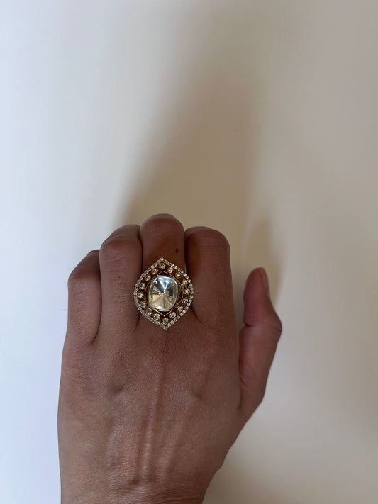 Kundan Crystal Ring