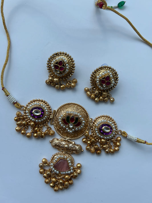Showstopper Multicolor Necklace Earrings Set