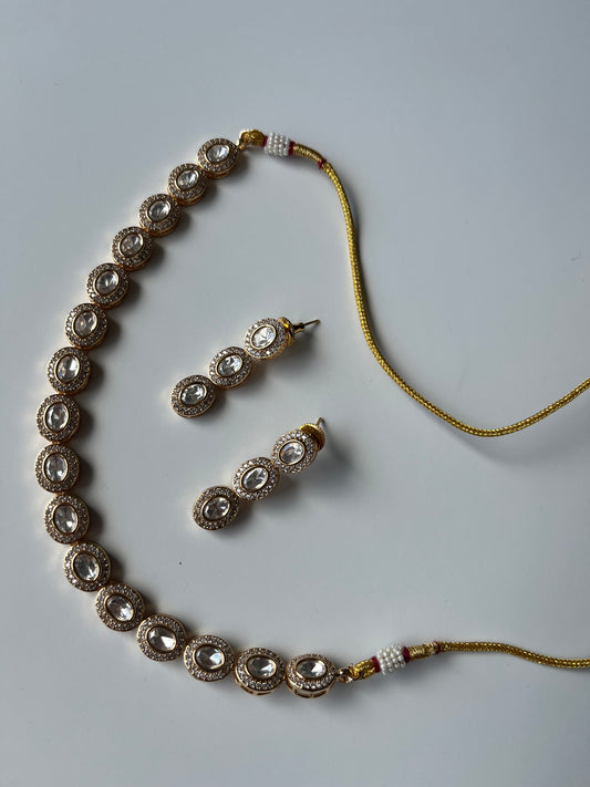 Single Kundan Necklace Choker