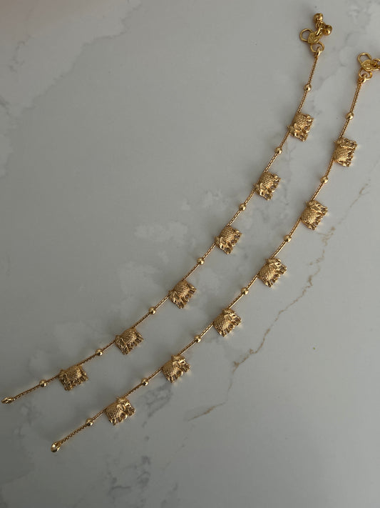 Stunning Elephant Anklets Payal Jhanjaran