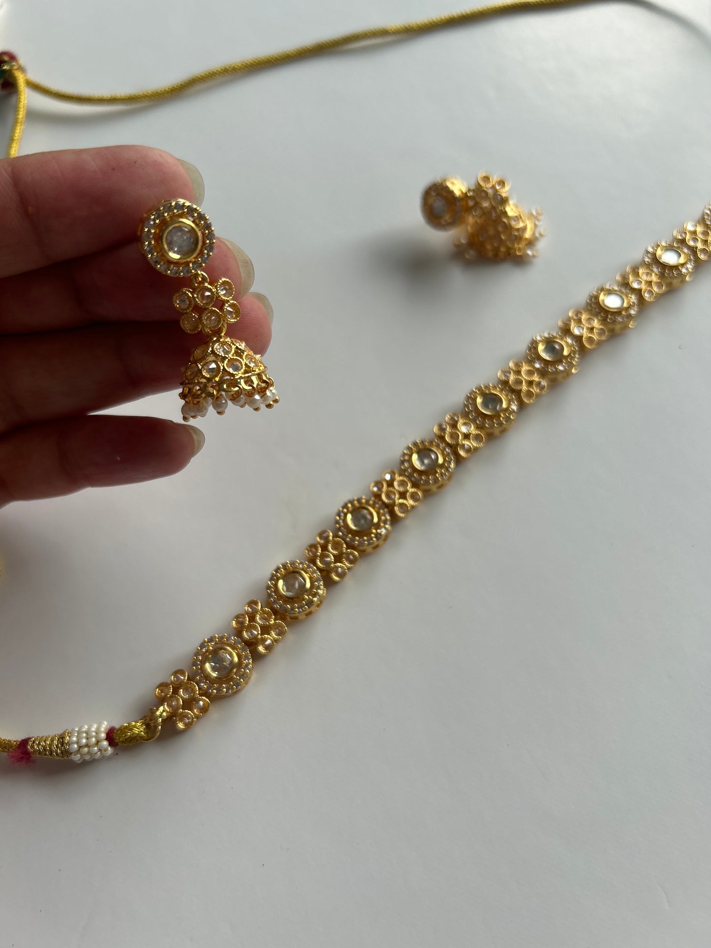 Gold Jumke kundan Set
