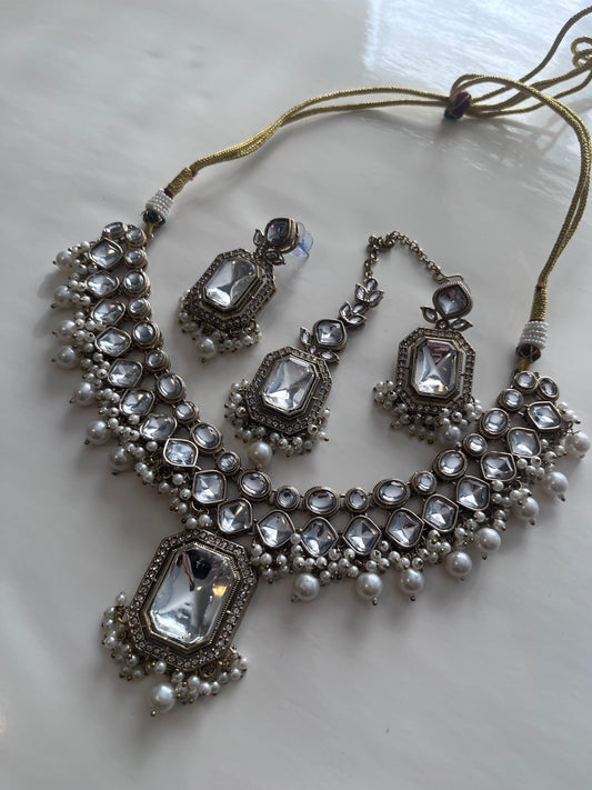 Faux Kundan Rectangle Sets