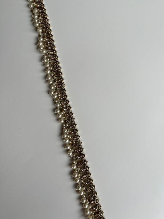 Tear Drop White Pearl Waistchain