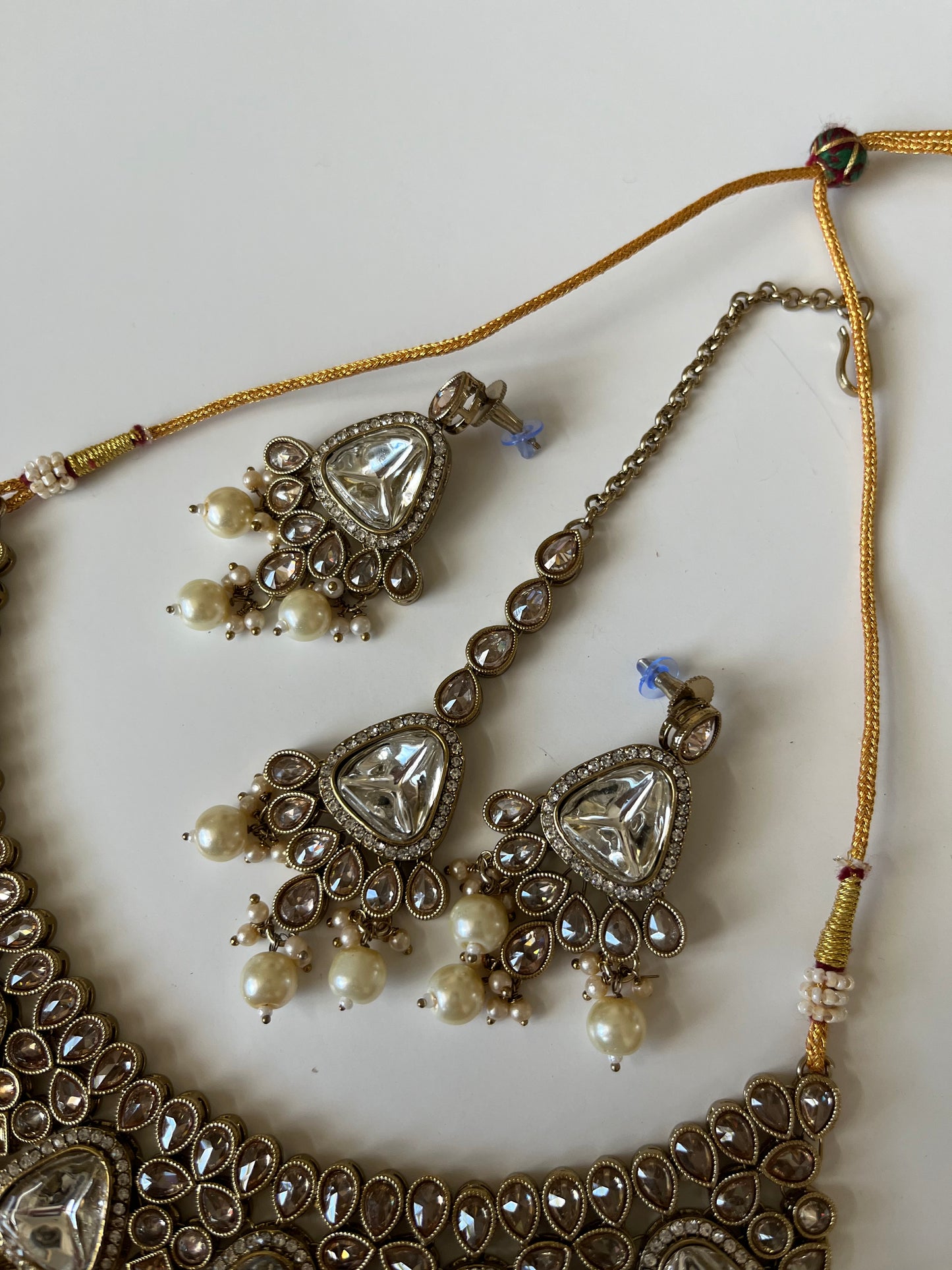 Large Gold Polki Kundan Set