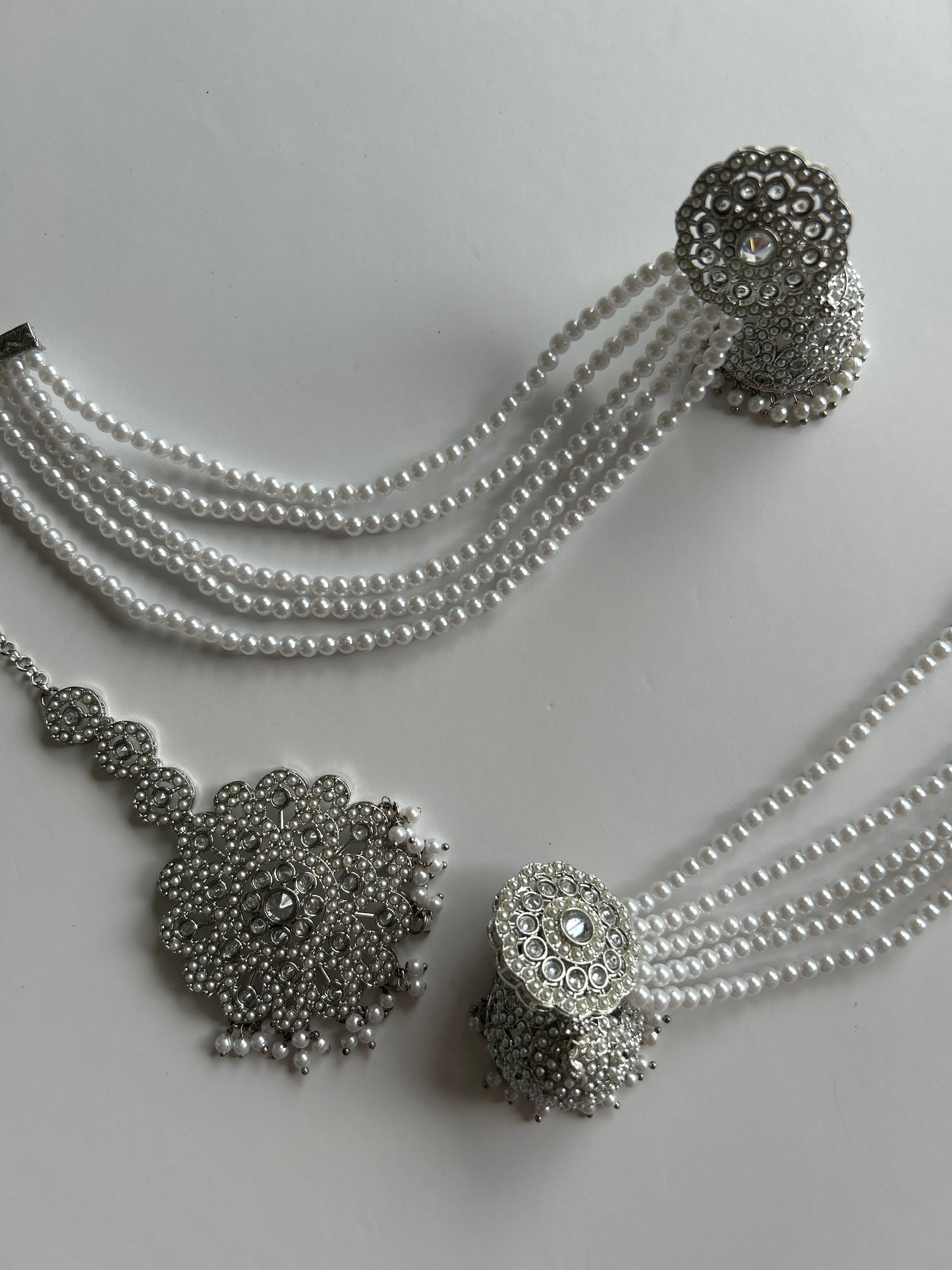 Royalty Silver Jumke with Saharas Earrings Tikka Set