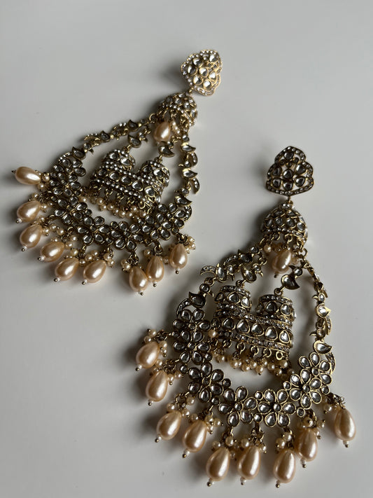 Glamorous Statement Gold Earrings