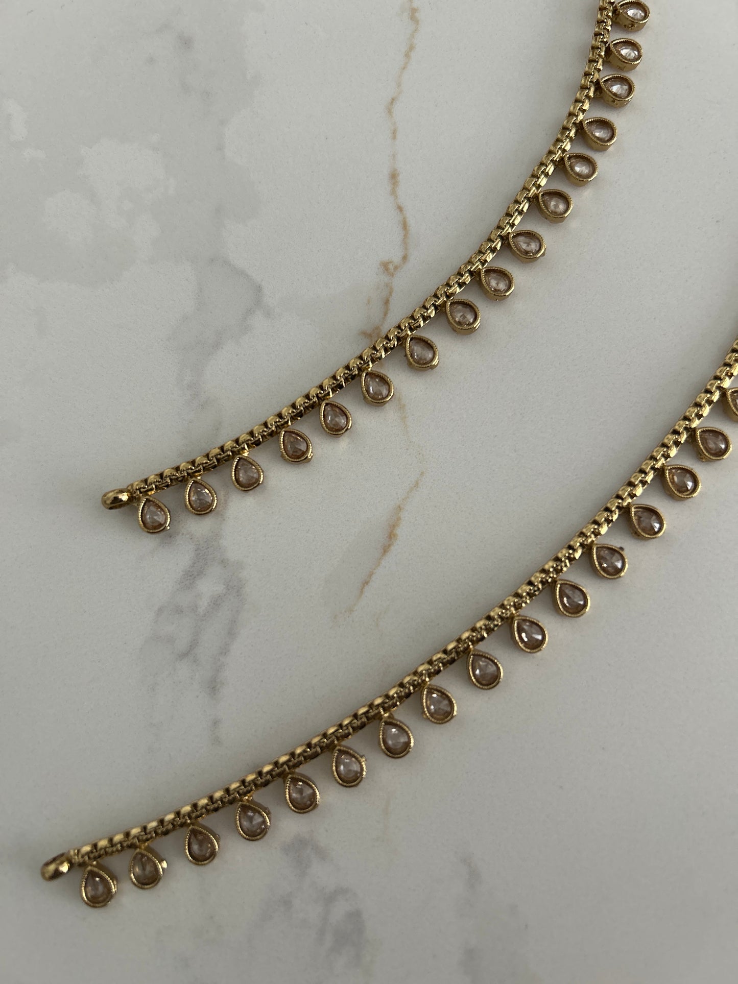 Gold drop Anklets Payal Jhanjaran
