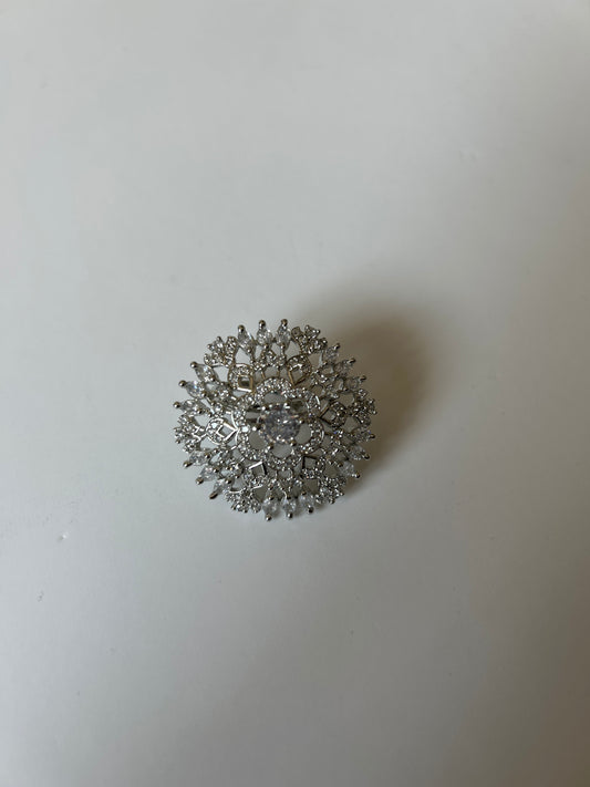 Starburst Statement Silver Ring