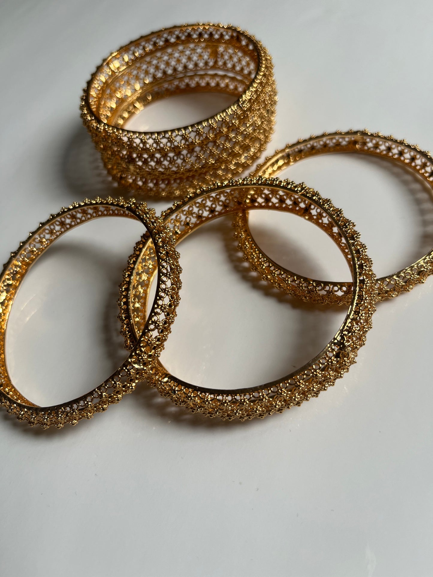 Antique Gold Bangle Set of 6