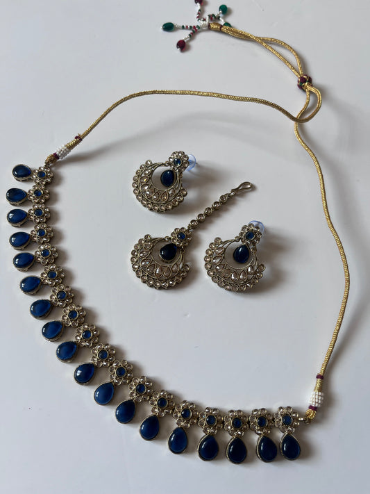 Navy Blue Teardrop Set