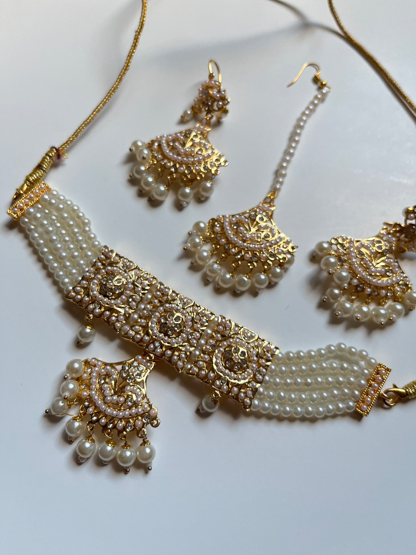 Pakistani Style Pearl Gold Choker