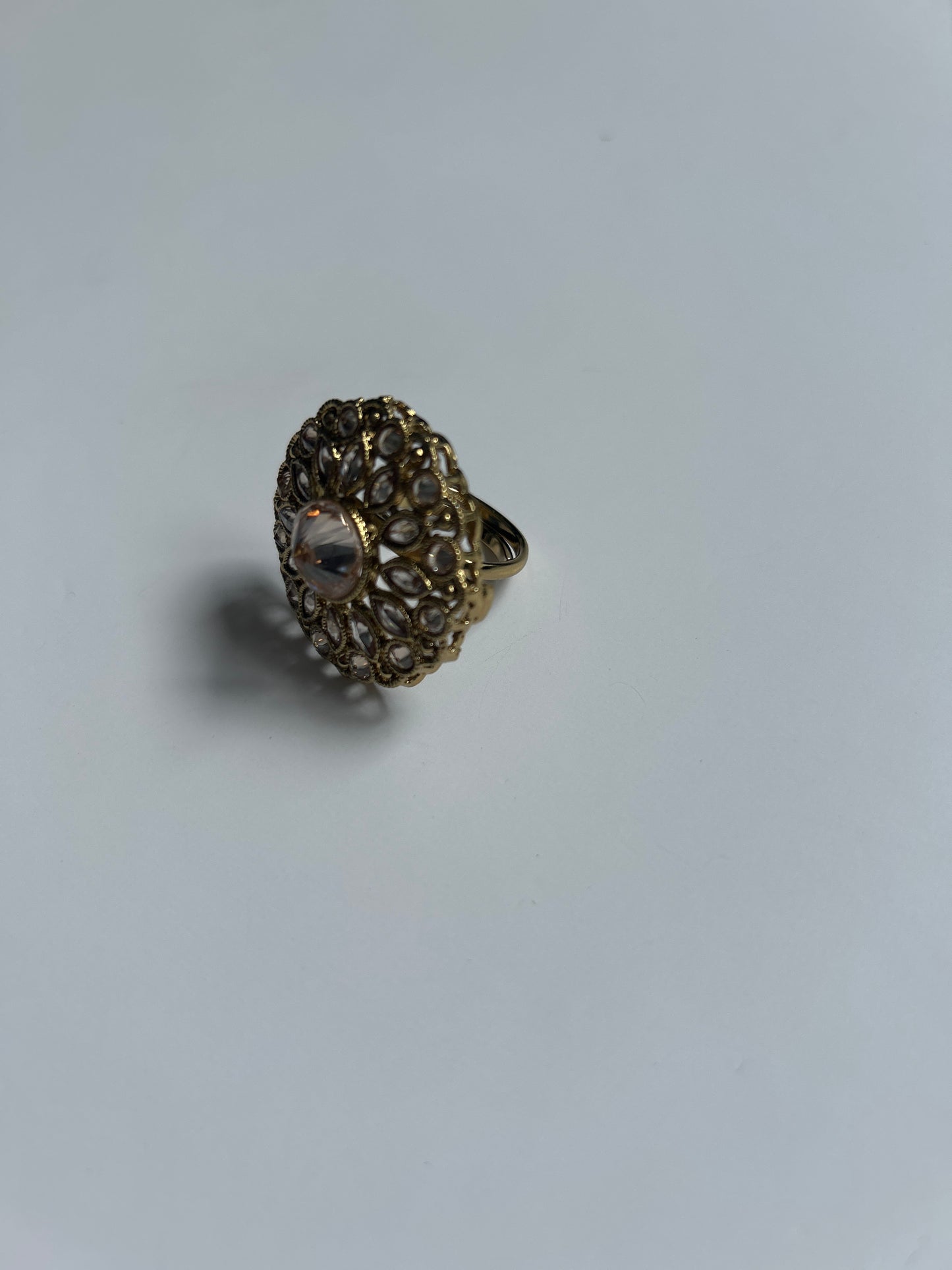 Gold Floral Statement Ring