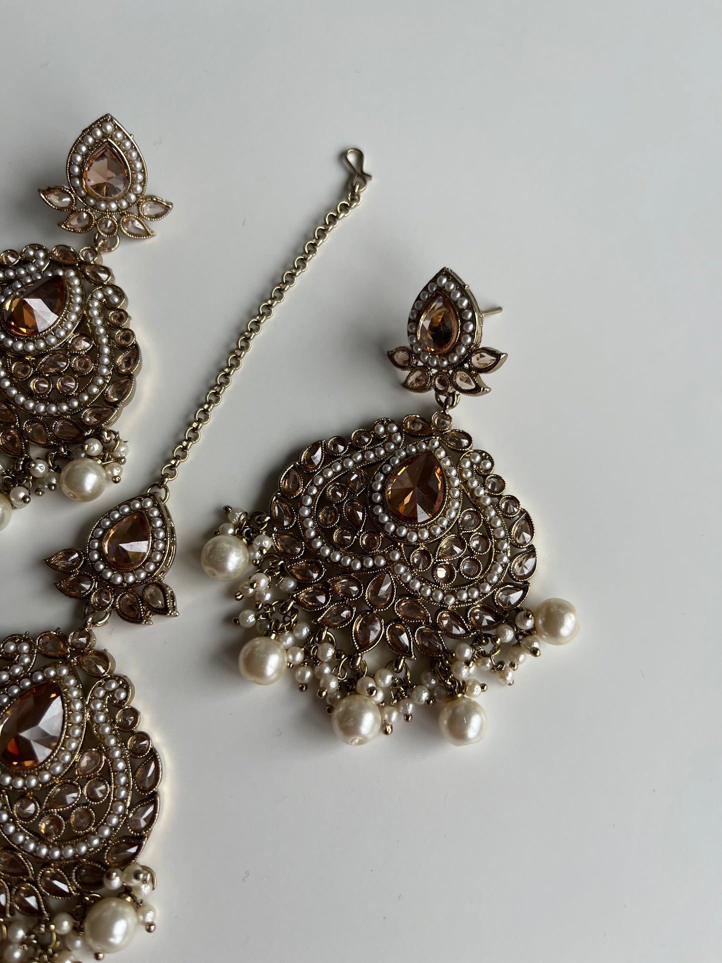 Heart Polki Earring Tikka