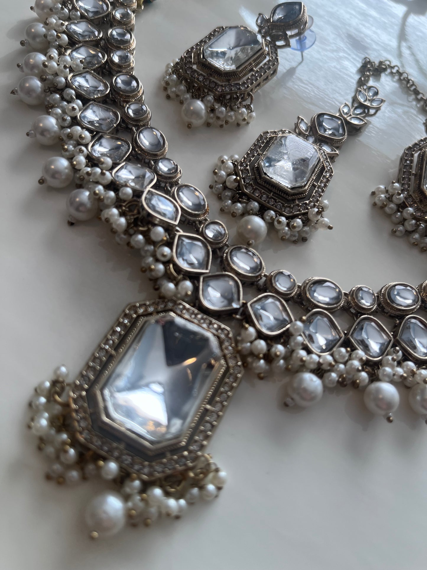 Faux Kundan Rectangle Sets