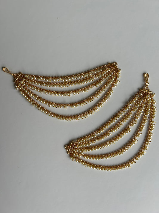 Gold Pearl Earrings Saharas