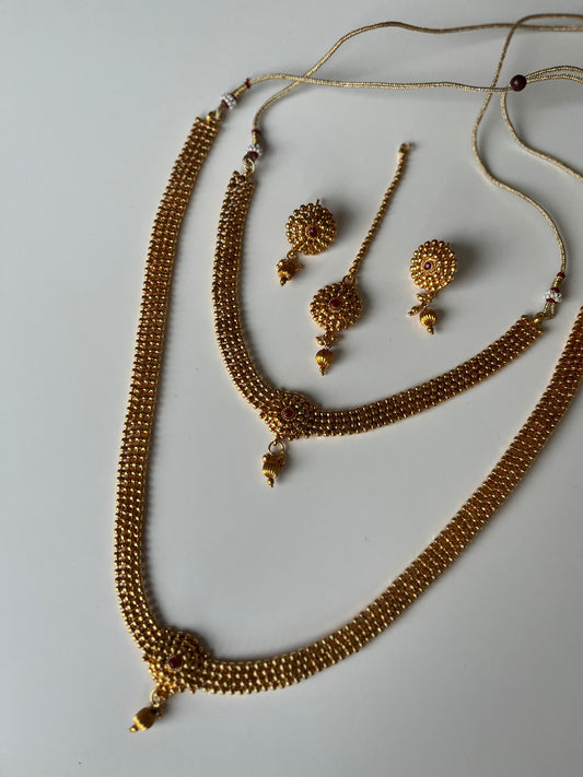 Yellow Gold Choker Rani Haar Set