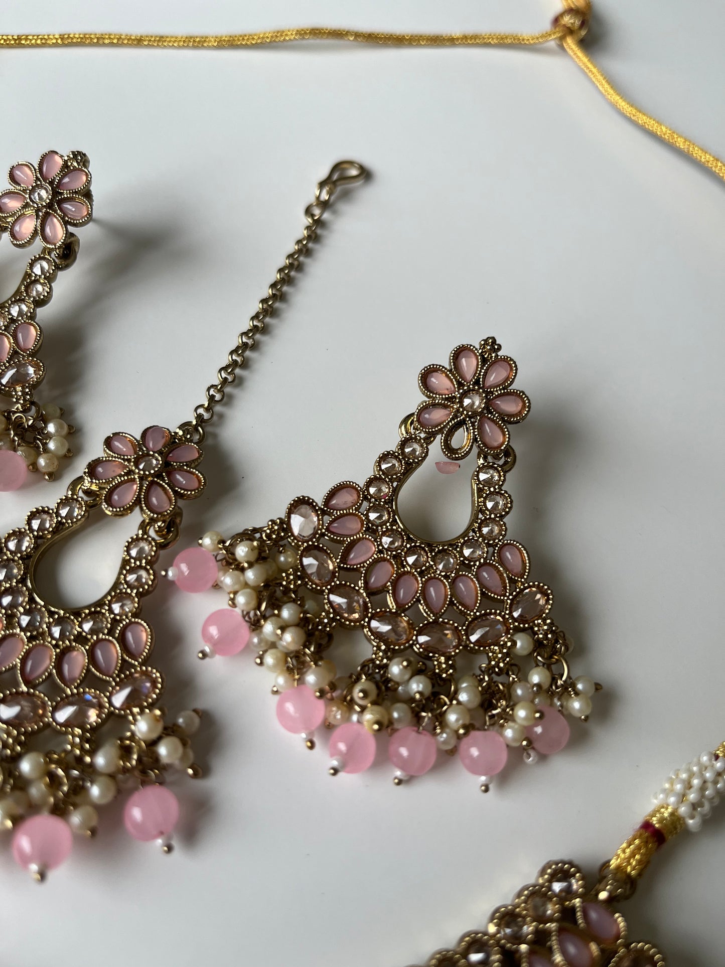 Pink Pearl Polki Set