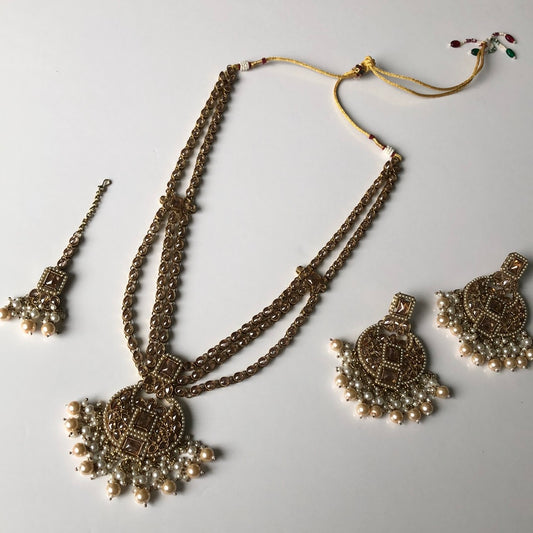 Rani Haar Earrings Tikka Necklace Set