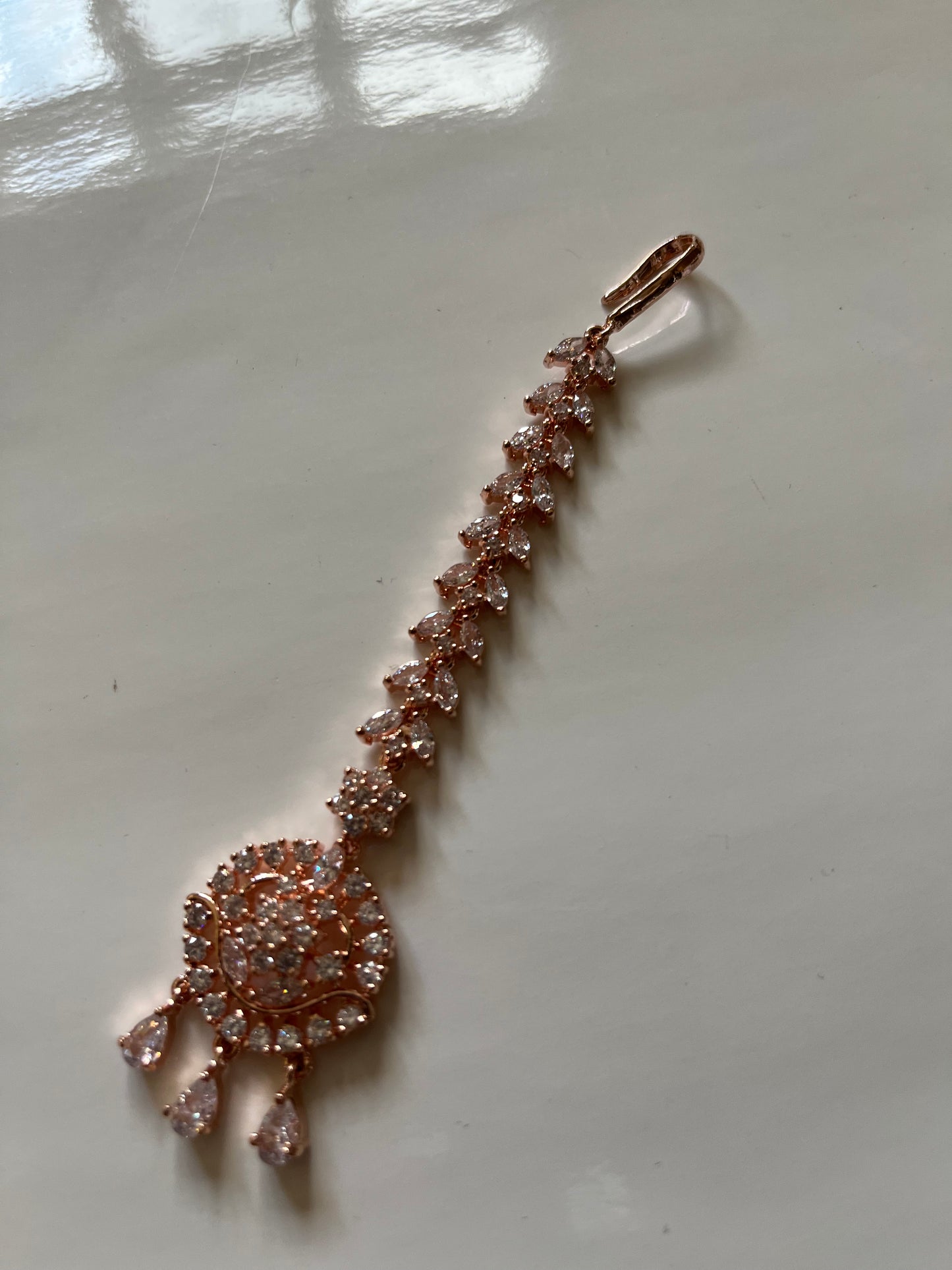 Rose Gold American Diamond Tikka