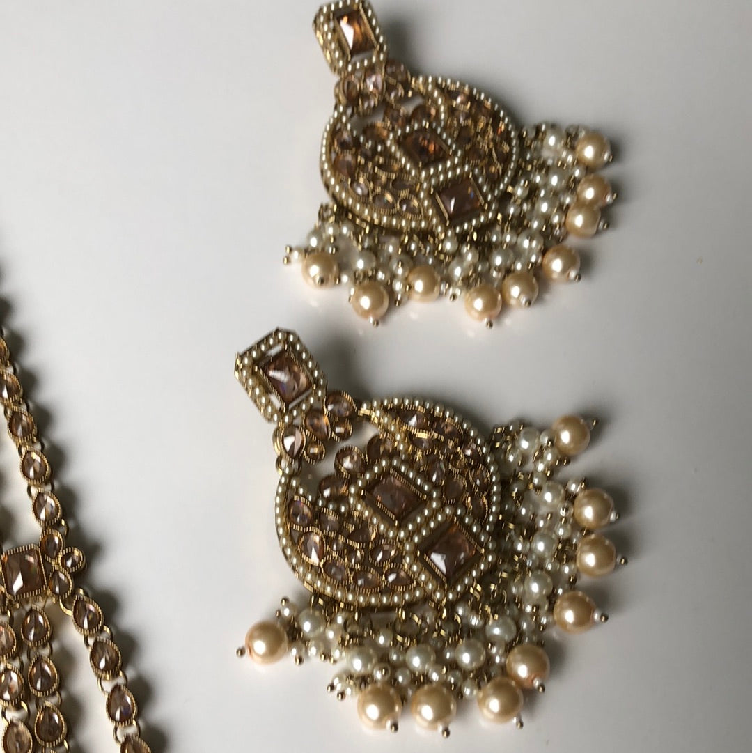 Rani Haar Earrings Tikka Necklace Set