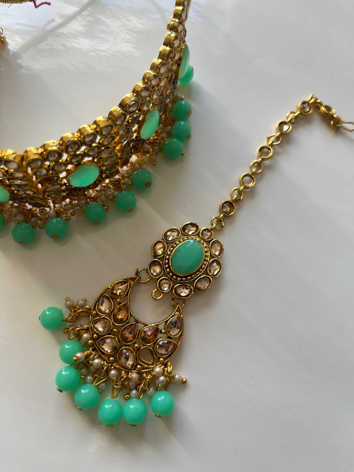 Neon Green Choker Jumke Set