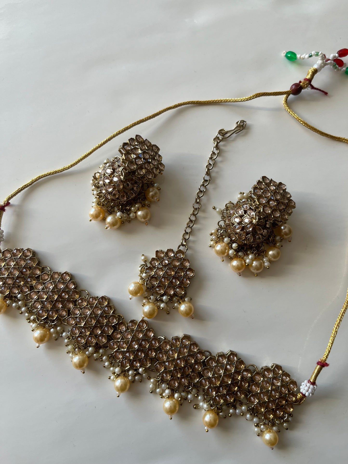 Honeycomb Gold Pearl Jumke Choker