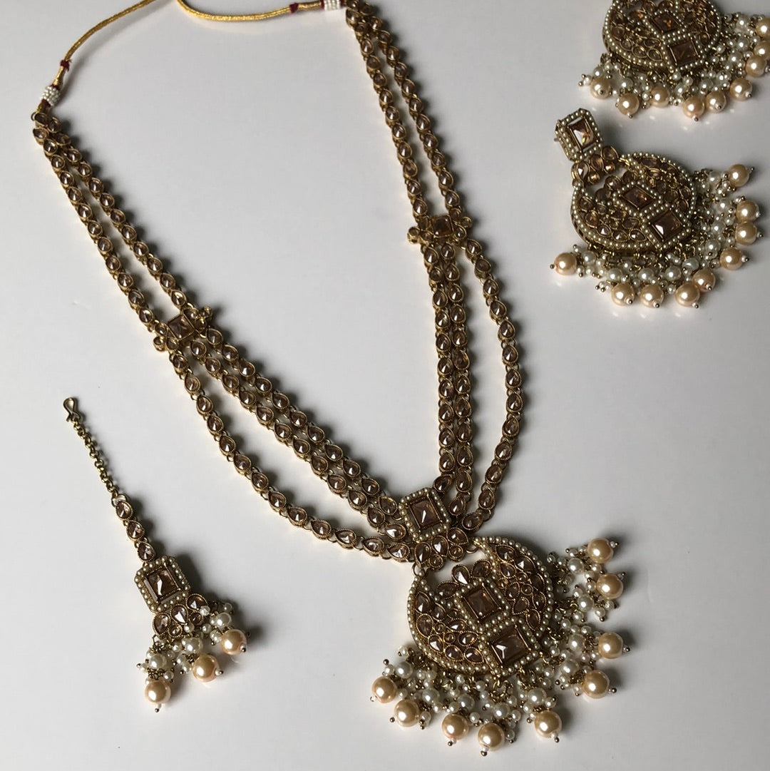 Rani Haar Earrings Tikka Necklace Set