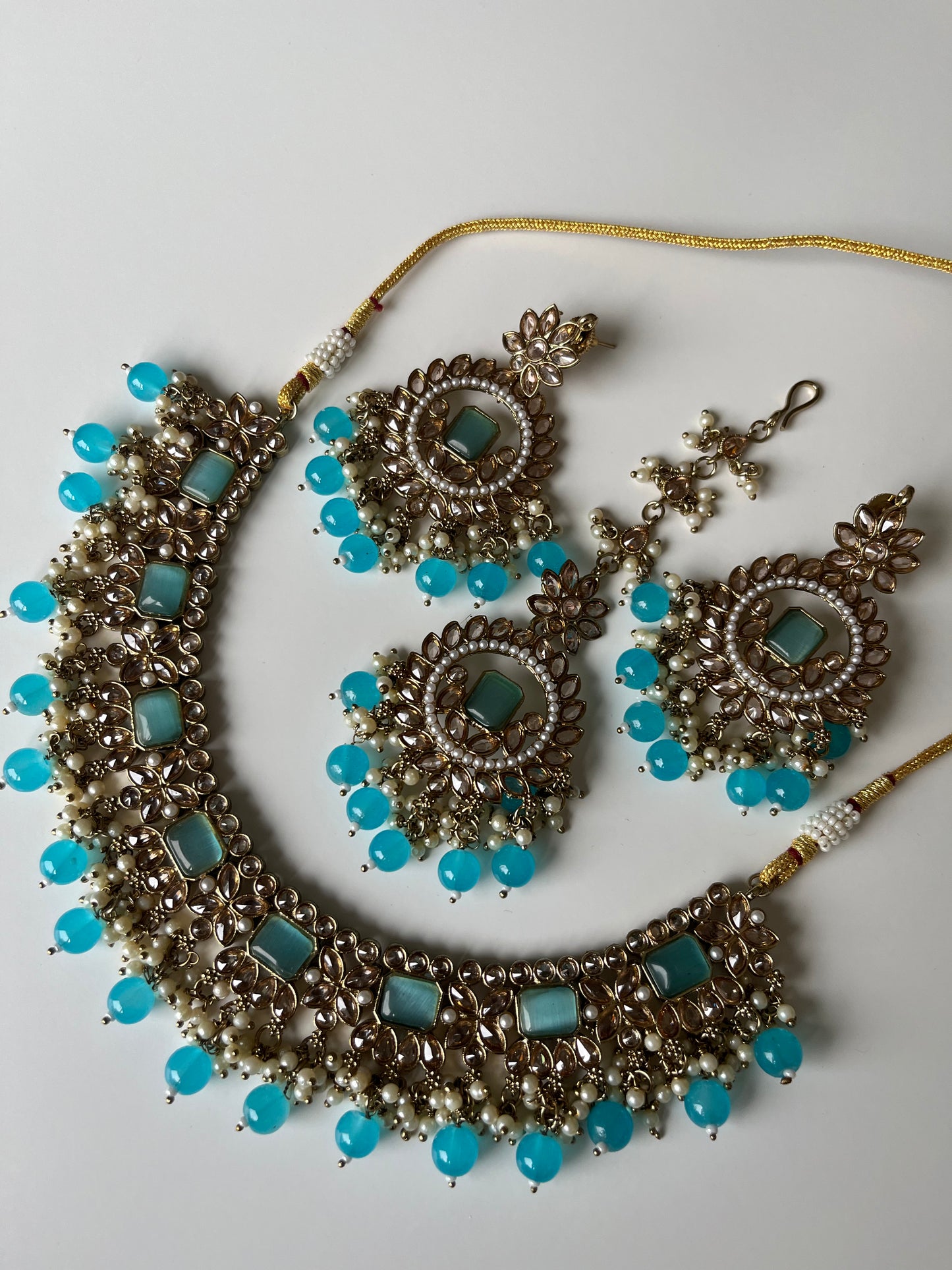 Baby blue Necklace Set